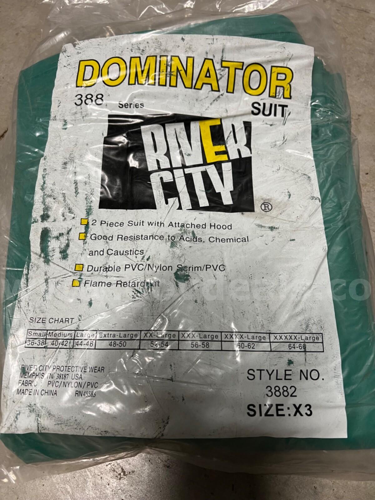 Dominator Suit Mcr Safety 3882 0.42Mm Pvc/Poly/Pvc Suit HEAVY DUTY UNISEX SIZE 3X EXTRA LARGE *WILL SHIP*  3882 Government Surplus Auction - Photo #3