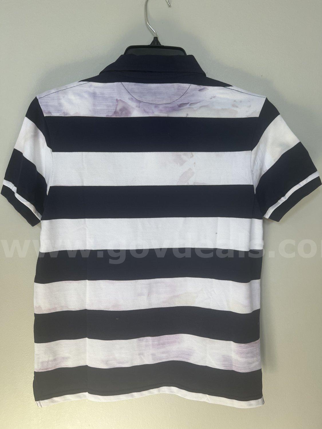 POLO by RALPH LAUREN CUSTOM FIT MEN'S SHIRT WHITE/NAVY COTTON Mesh SIZE SMALL *WILL SHIP*   Government Surplus Auction - Photo #6