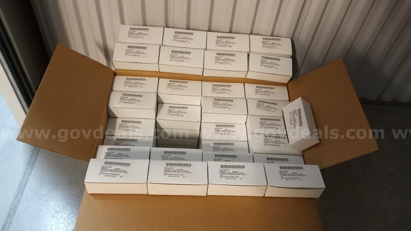 U.S. ARMY SURPLUS ORIGINAL BOX OF 100 GENUINE MILITARY BALLISTIC SAFETY GLASSES CLEAR COLOR NIB MADE IN USA *WILL SHIP*  100 Government Surplus Auction - Photo #2