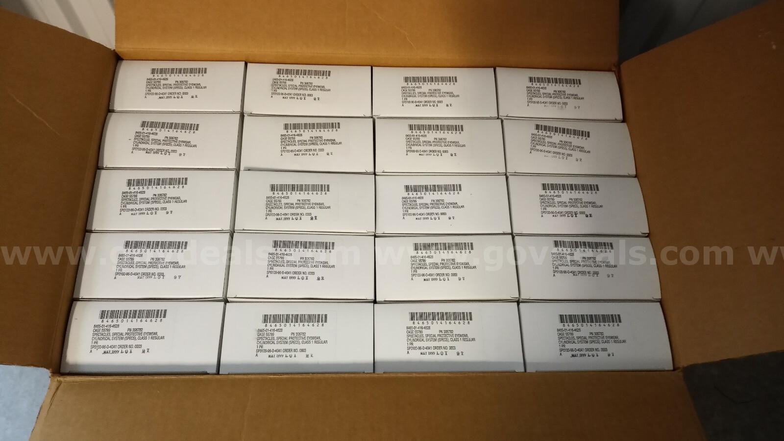 U.S. ARMY SURPLUS ORIGINAL BOX OF 100 GENUINE MILITARY BALLISTIC SAFETY GLASSES CLEAR COLOR NIB MADE IN USA *WILL SHIP*  100 Government Surplus Auction - Photo #3