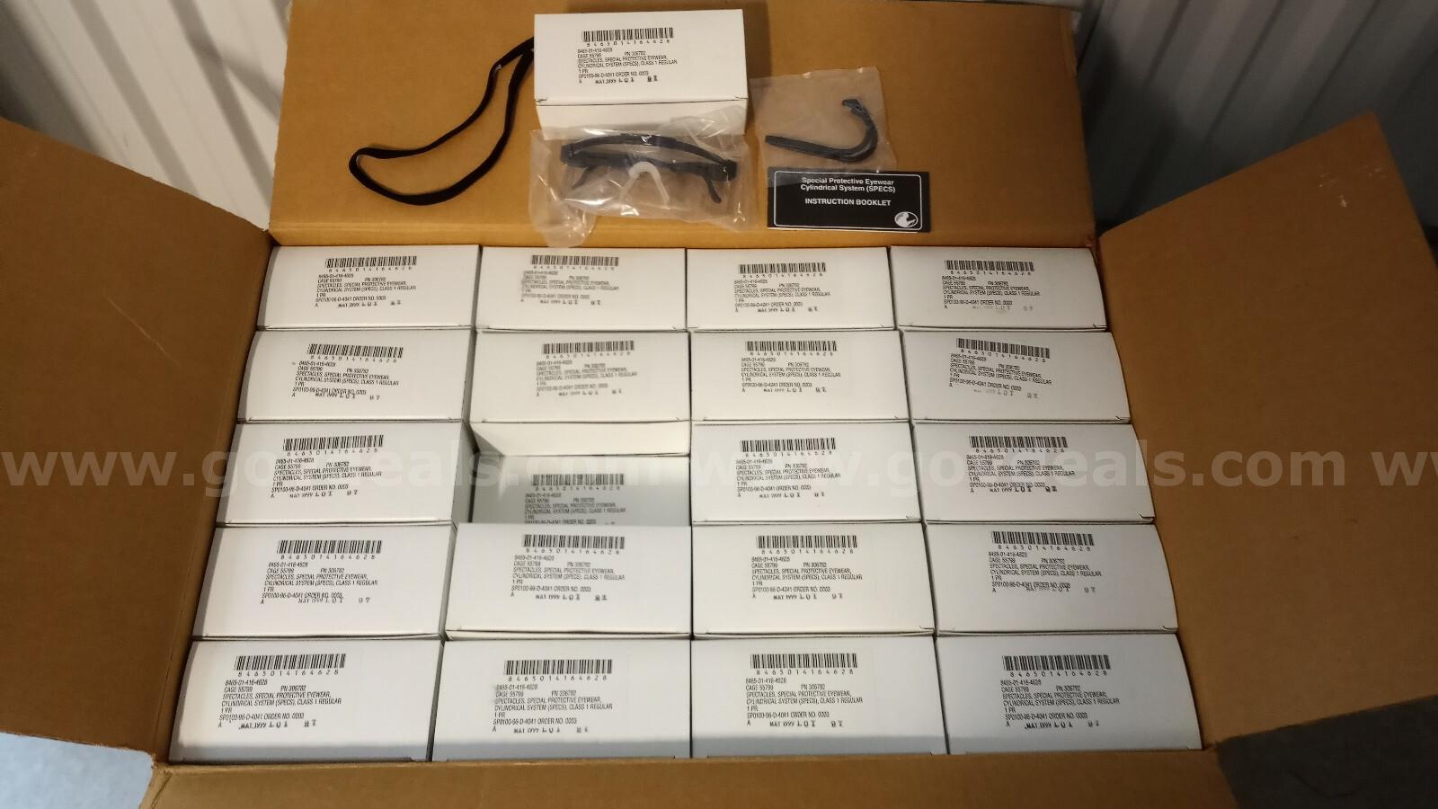 U.S. ARMY SURPLUS ORIGINAL BOX OF 100 GENUINE MILITARY BALLISTIC SAFETY GLASSES CLEAR COLOR NIB MADE IN USA *WILL SHIP*  100 Government Surplus Auction - Photo #2
