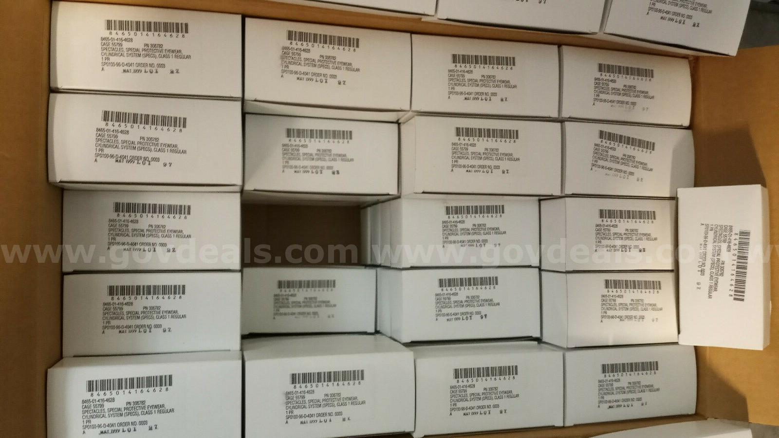 U.S. ARMY SURPLUS ORIGINAL BOX OF 100 GENUINE MILITARY BALLISTIC SAFETY GLASSES CLEAR COLOR NIB MADE IN USA *WILL SHIP*  100 Government Surplus Auction - Photo #3