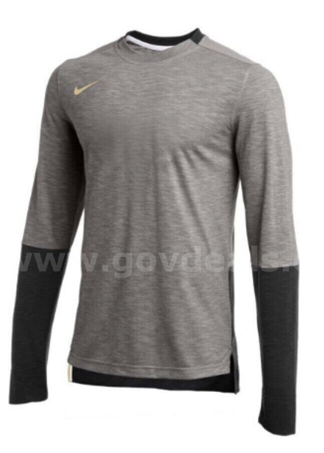 RARE/NIKE Training FOOTBALL T-SHIRT LONG SLEEVE STYLE #CI4546-026 Grey/Dark Grey SIZE SMALL NWT *WILL SHIP*   Government Surplus Auction - Primary Photo