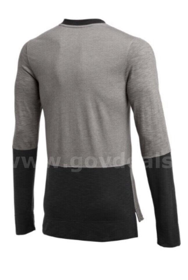 RARE/NIKE Training FOOTBALL T-SHIRT LONG SLEEVE STYLE #CI4546-026 Grey/Dark Grey SIZE SMALL NWT *WILL SHIP*   Government Surplus Auction - Photo #2