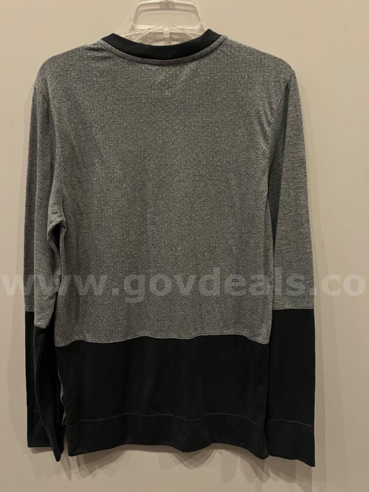 RARE/NIKE Training FOOTBALL T-SHIRT LONG SLEEVE STYLE #CI4546-026 Grey/Dark Grey SIZE SMALL NWT *WILL SHIP*   Government Surplus Auction - Photo #4