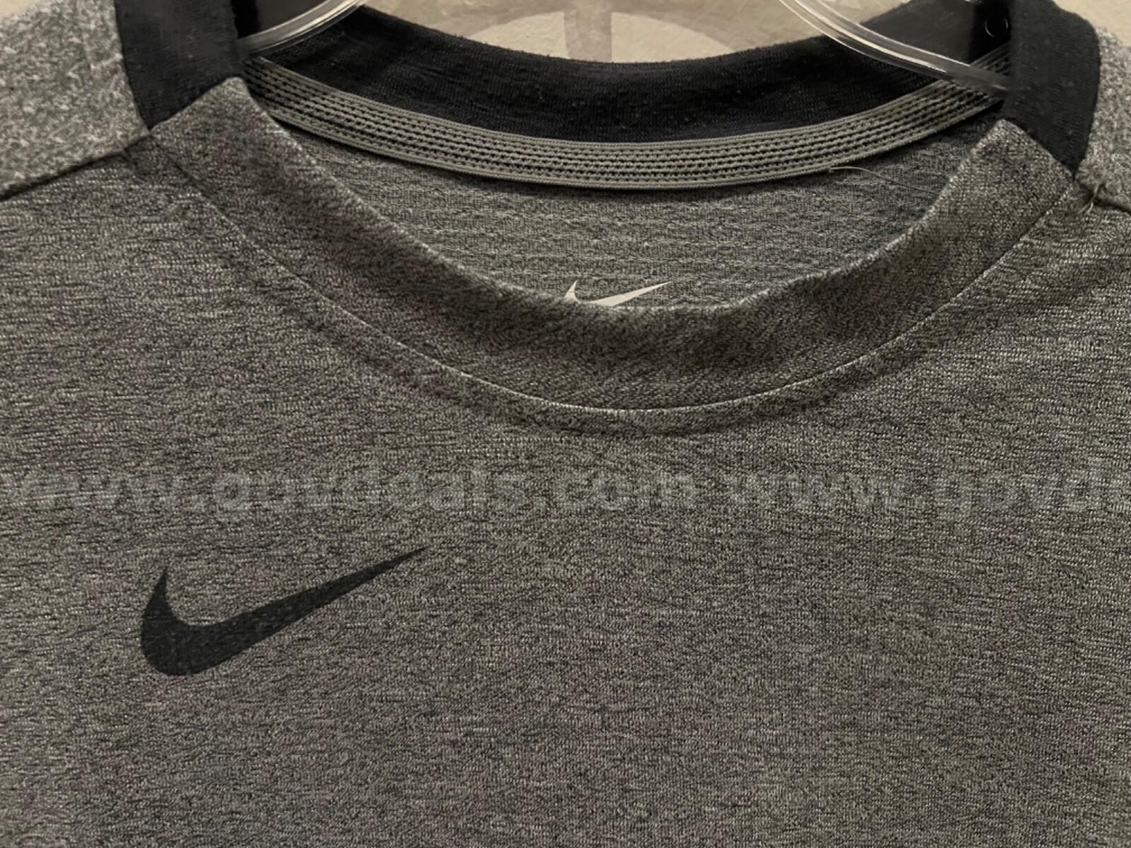 RARE/NIKE Training FOOTBALL T-SHIRT LONG SLEEVE STYLE #CI4546-026 Grey/Dark Grey SIZE SMALL NWT *WILL SHIP*   Government Surplus Auction - Photo #6