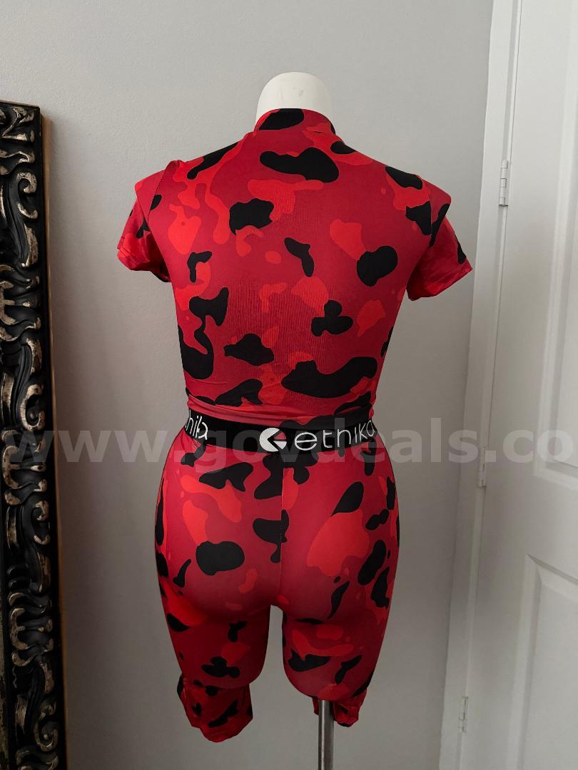 ETHIKA WOMEN'S ELASTIC/STRETCH SET SHORTS AND T-SHIRT SIZE LARGE NEW WO/TAG *WILL SHIP*   Government Surplus Auction - Photo #2