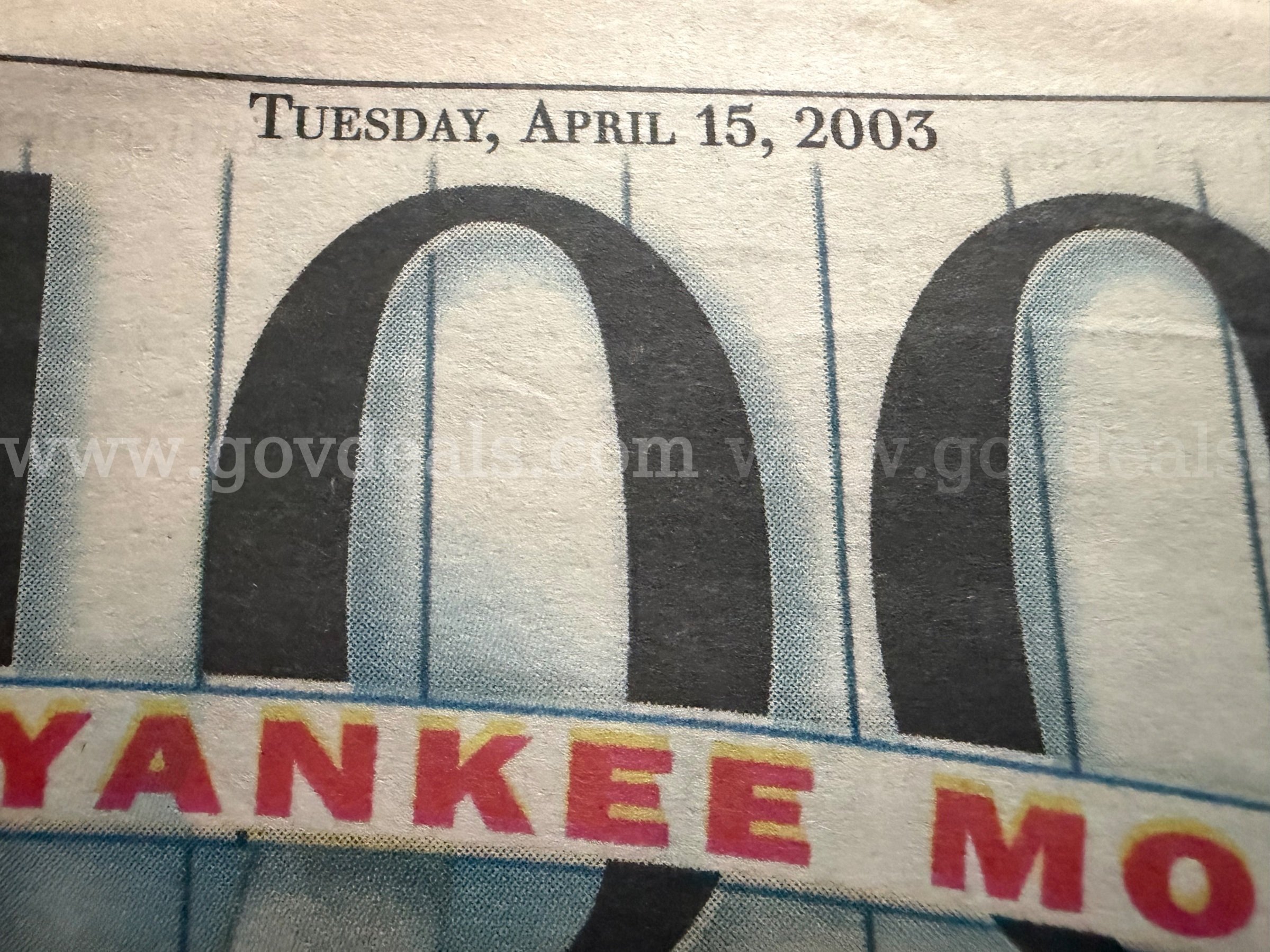 NEW YORK YANKEES 100 CLASSIC YANKEE MOMENTS BY DAILY NEWS FROM TUESDAY,APRIL 15, 2003 *WILL SHIP*  100 Government Surplus Auction - Photo #3