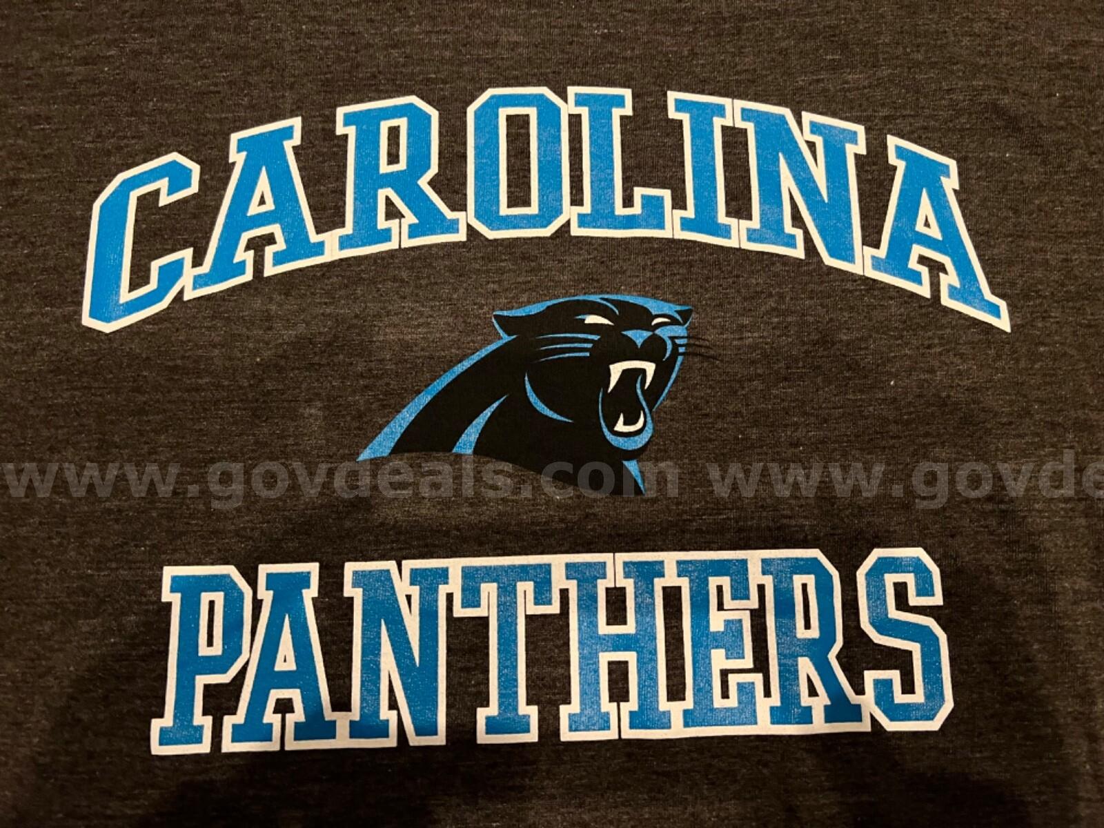 RARE / MAJESTIC NFL BIG & TALL CAROLINA PANTERS MENS T-Shirt SIZE:4XL COLOR:GREY NWT *WILL SHIP*   Government Surplus Auction - Primary Photo