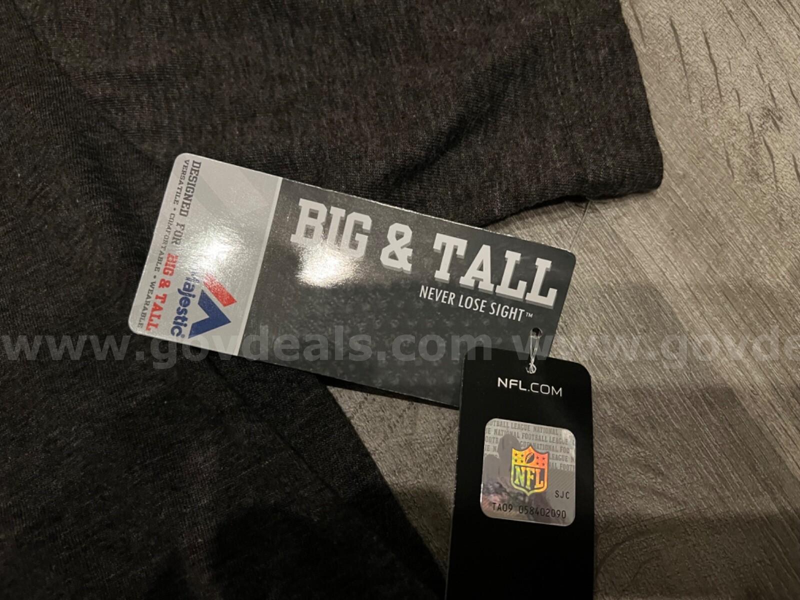 RARE / MAJESTIC NFL BIG & TALL CAROLINA PANTERS MENS T-Shirt SIZE:4XL COLOR:GREY NWT *WILL SHIP*   Government Surplus Auction - Photo #4