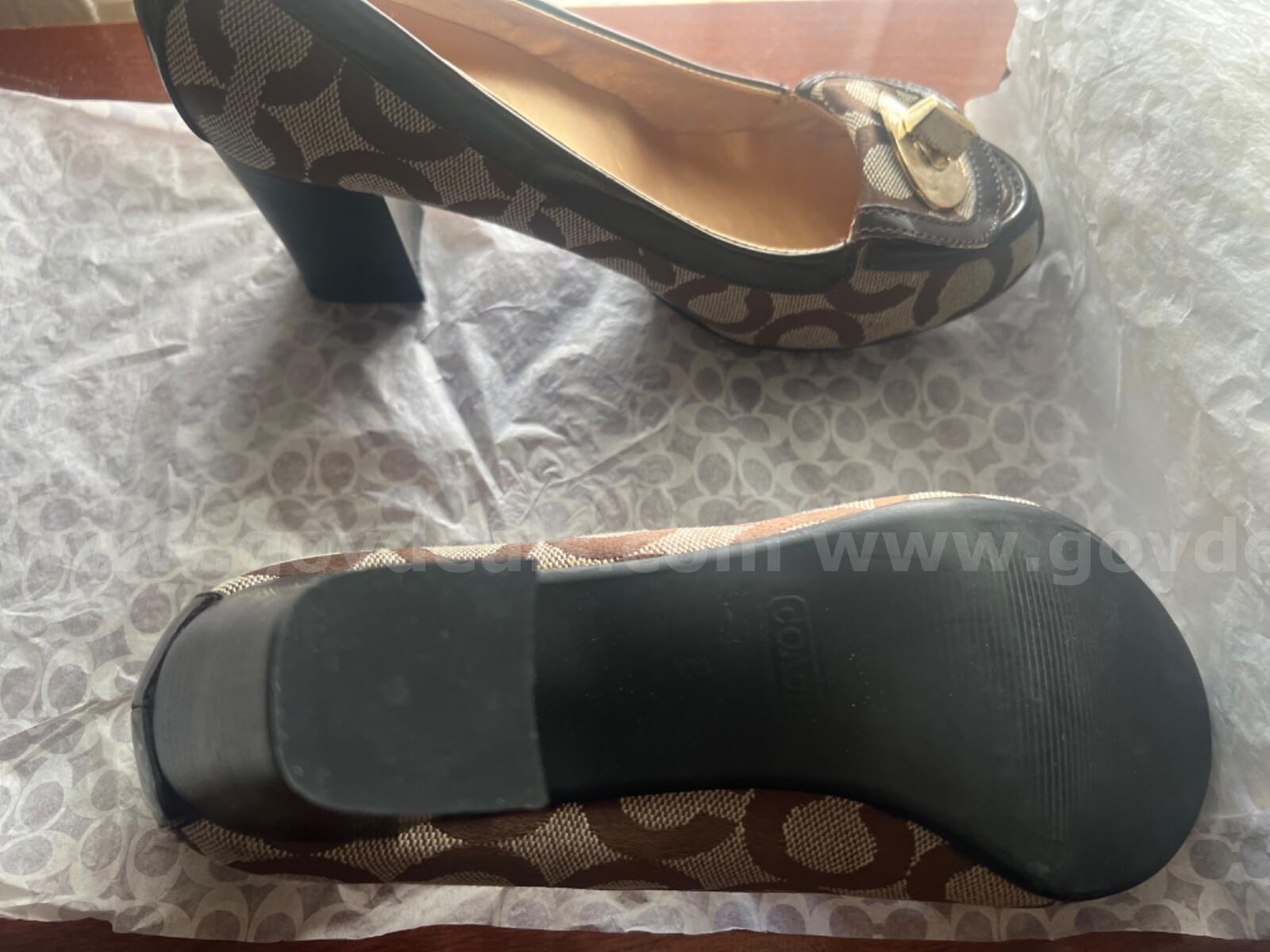 RARE /Coach CYBEL Canvas with Trim Signature High Heel Shoes Size 7 #TH09045-Y1 NEW  *WILL SHIP*   Government Surplus Auction - Photo #3