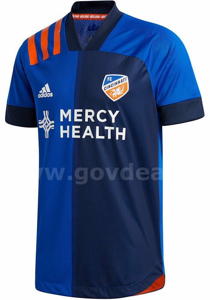 RARE/MLS ADIDAS FC Cincinnati Mens Authentic Soccer 2020 Primary Jersey Blue NWT $130 NWT SIZE EXTRA LARGE *WILL SHIP*  130 Government Surplus Auction - Primary Photo
