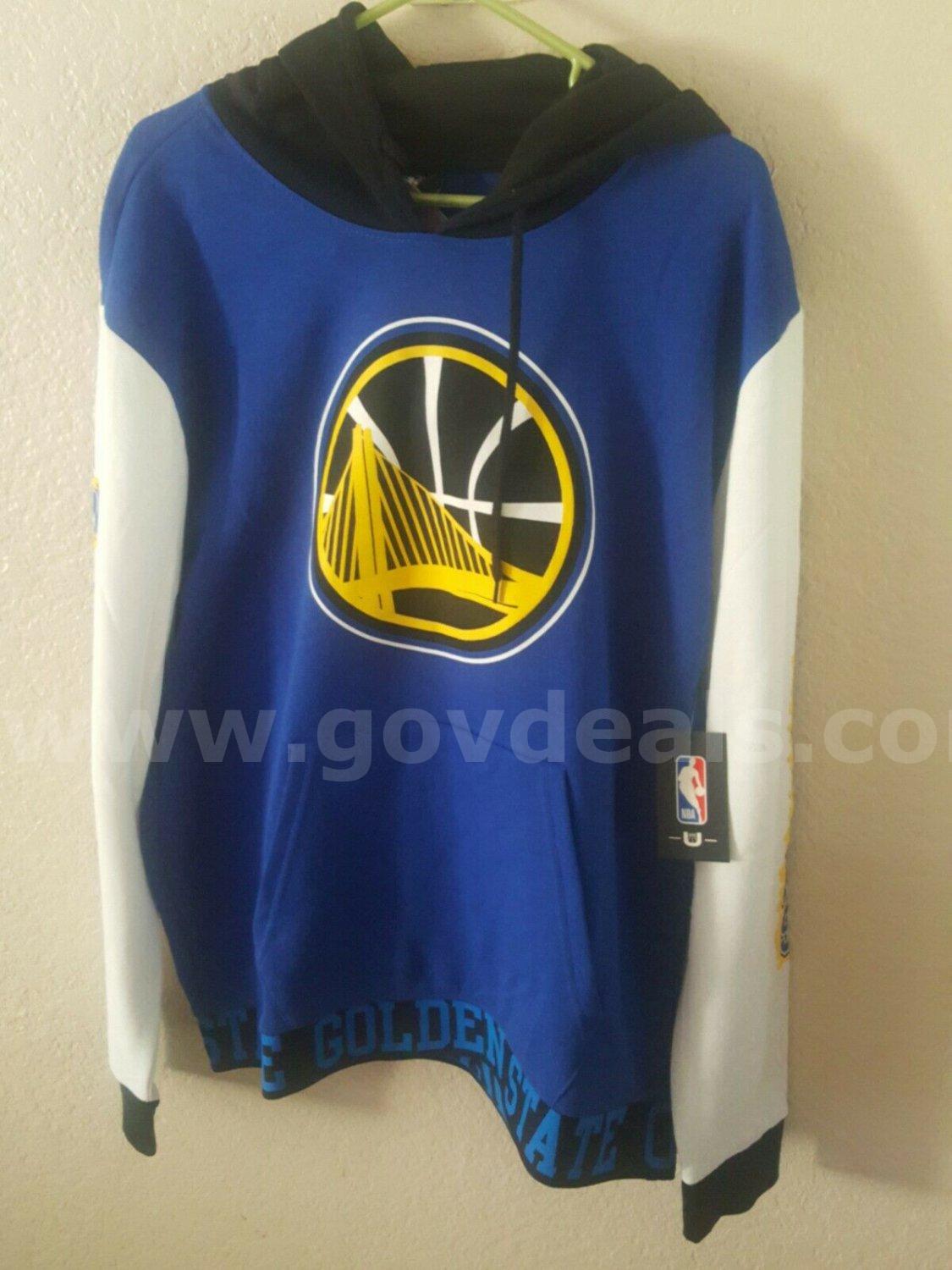RARE/NBA Men's Golden State Warriors Basketball Hoodie Extra Large Blue Yellow NWT *WILL SHIP*   Government Surplus Auction - Photo #2