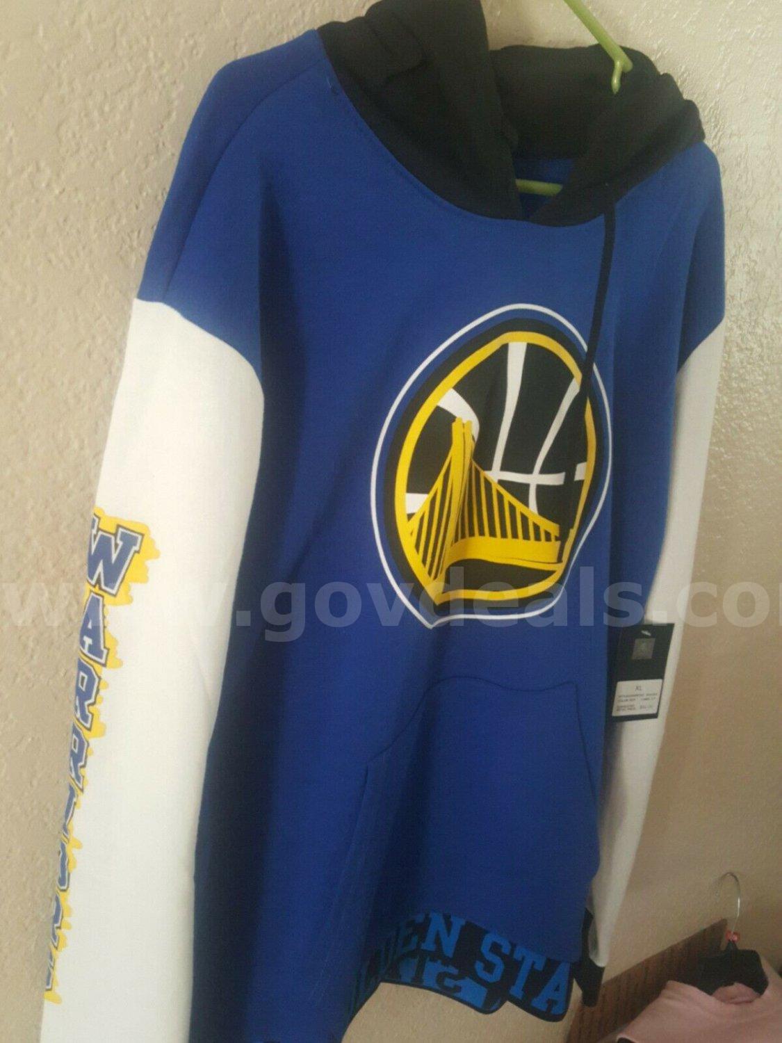 RARE/NBA Men's Golden State Warriors Basketball Hoodie Extra Large Blue Yellow NWT *WILL SHIP*   Government Surplus Auction - Photo #3