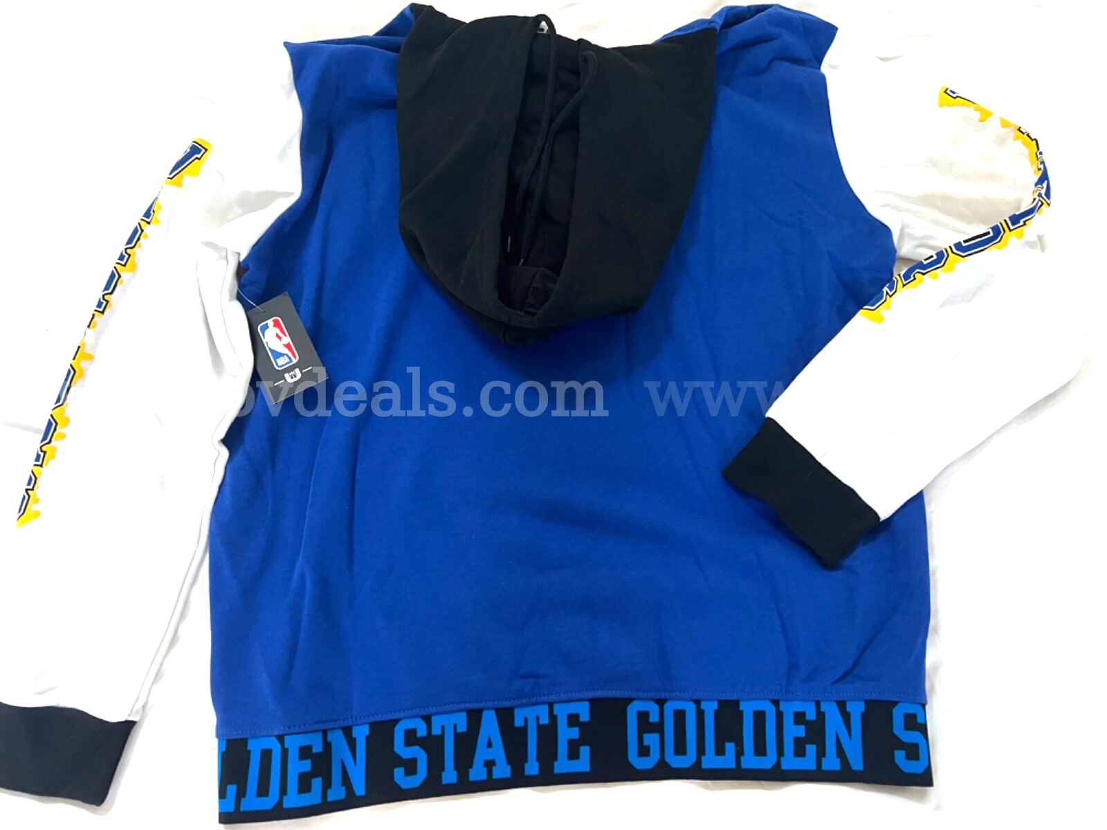 RARE/NBA Men's Golden State Warriors Basketball Hoodie Extra Large Blue Yellow NWT *WILL SHIP*   Government Surplus Auction - Photo #4