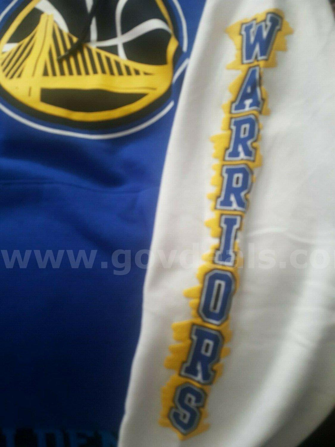 RARE/NBA Men's Golden State Warriors Basketball Hoodie Extra Large Blue Yellow NWT *WILL SHIP*   Government Surplus Auction - Photo #5