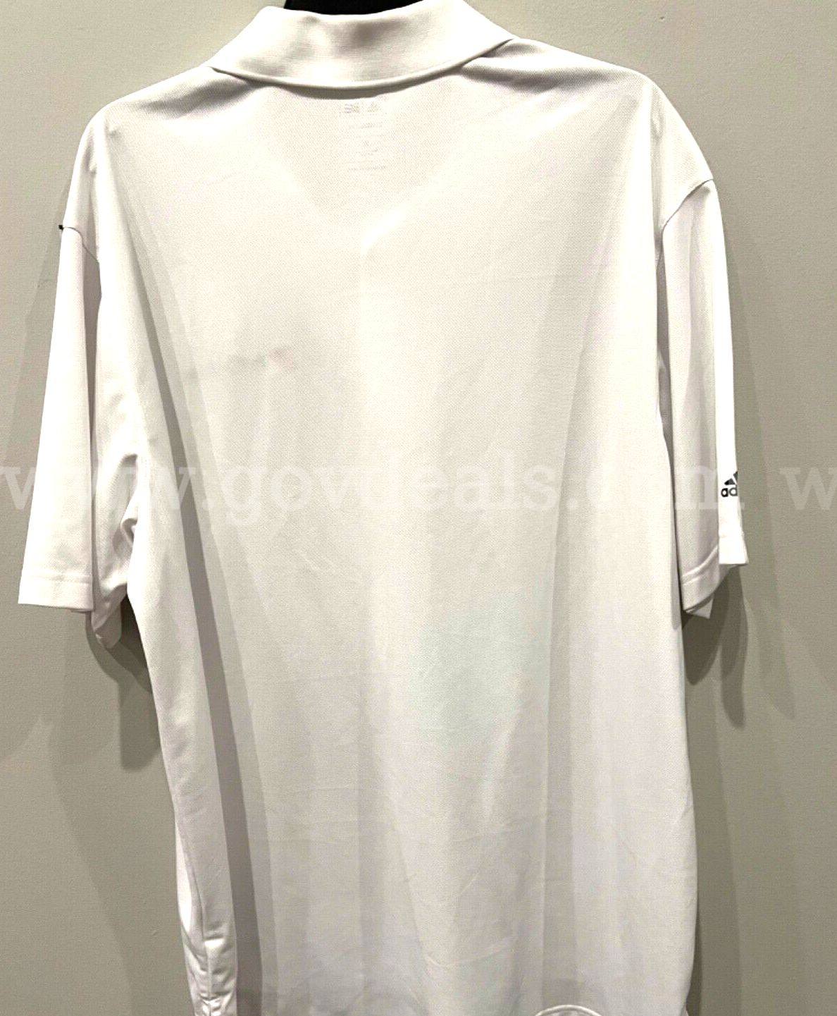 Adidas GOLF WHITE/BLACK Polo Shirt STYLE X25614 Men’s SIZE EXTRA LARGE NWT *WILL SHIP*   Government Surplus Auction - Photo #5