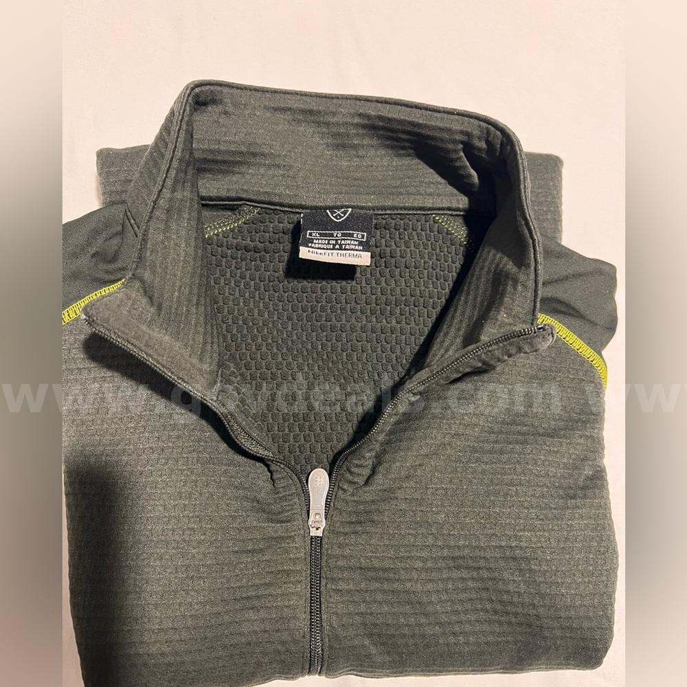 RARE NikeFIT THERMA Men's Ko 1/4 Zip Sweatshirt GYM Green Men's Size EXTRA LARGE *WILL SHIP*   Government Surplus Auction - Photo #4