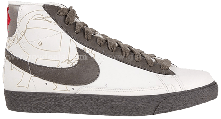 RARE/VINTAGE NIKE Blazer High Premium 'Swan' SNEAKERS STYLE 312457-101 MEN'S SIZE 12 *WILL SHIP*  101 Government Surplus Auction - Photo #2
