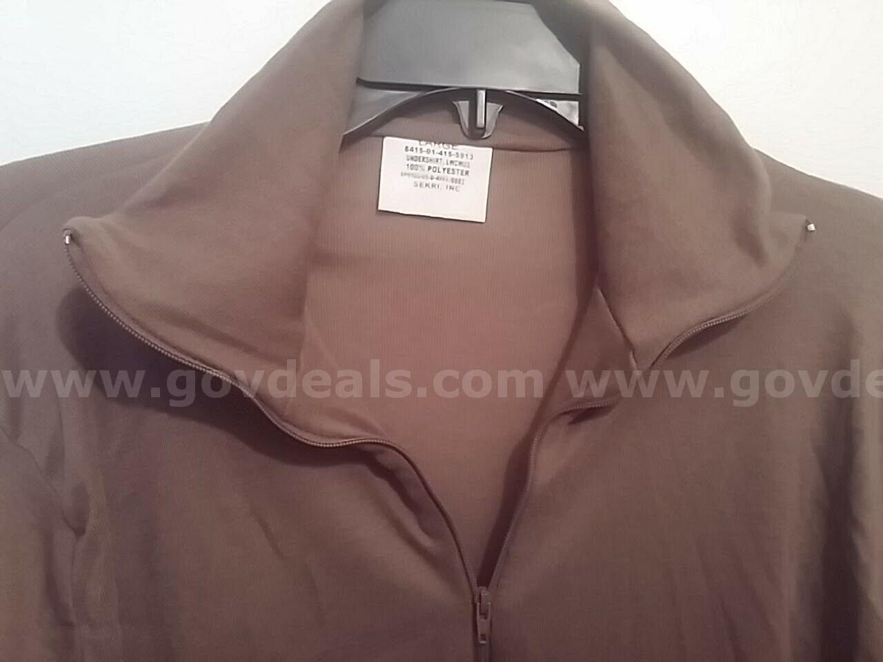 US Military Men's Lightweight Cold Weather Undershirt L Polypro Brown NEW/SEALED   Government Surplus Auction - Photo #4