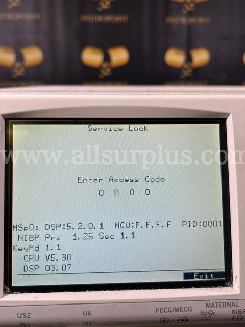 Lot of GE Corometrics 250CX Fetal Monitors with UA/ TOCO Transducers  (AS8E)  250CX Government Surplus Auction - Photo #4