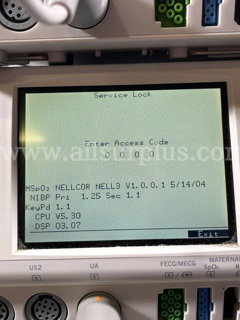 Lot of GE Corometrics 250CX Fetal Monitors with UA/ TOCO Transducers  (AS8E)  250CX Government Surplus Auction - Photo #5