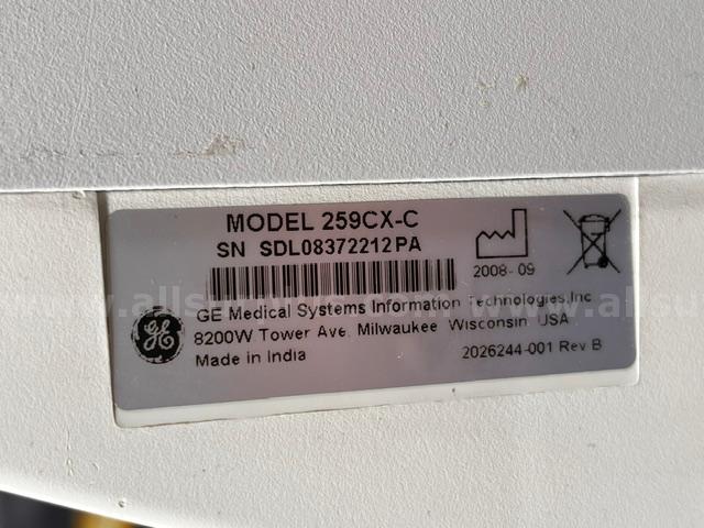 GE Corometrics 250CX Fetal Monitor with Transducers (C349)  250CX Government Surplus Auction - Photo #6