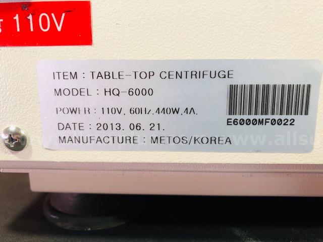 METOS/KOREA HQ-6000 TABLE TOP CENTRIFUGE (T1359)   Government Surplus Auction - Photo #4