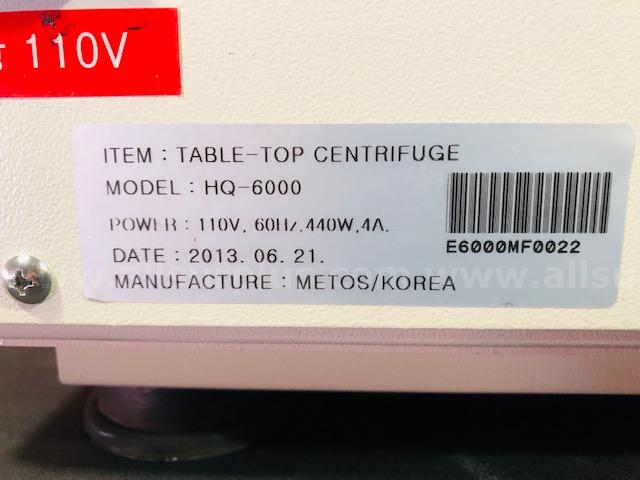 METOS/KOREA HQ-6000 TABLE TOP CENTRIFUGE (T1359)   Government Surplus Auction - Photo #5