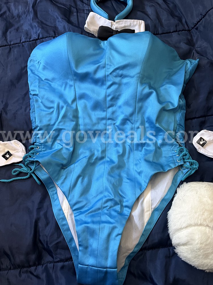 Lot of 2 Original Playboy Bunny Uniforms – Black & Blue – Las Vegas & Playboy Mansion Provenance   Government Surplus Auction - Photo #4