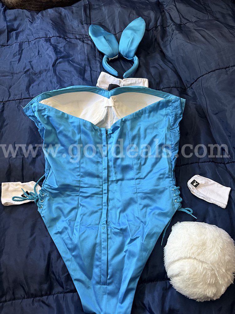 Lot of 2 Original Playboy Bunny Uniforms – Black & Blue – Las Vegas & Playboy Mansion Provenance   Government Surplus Auction - Photo #5