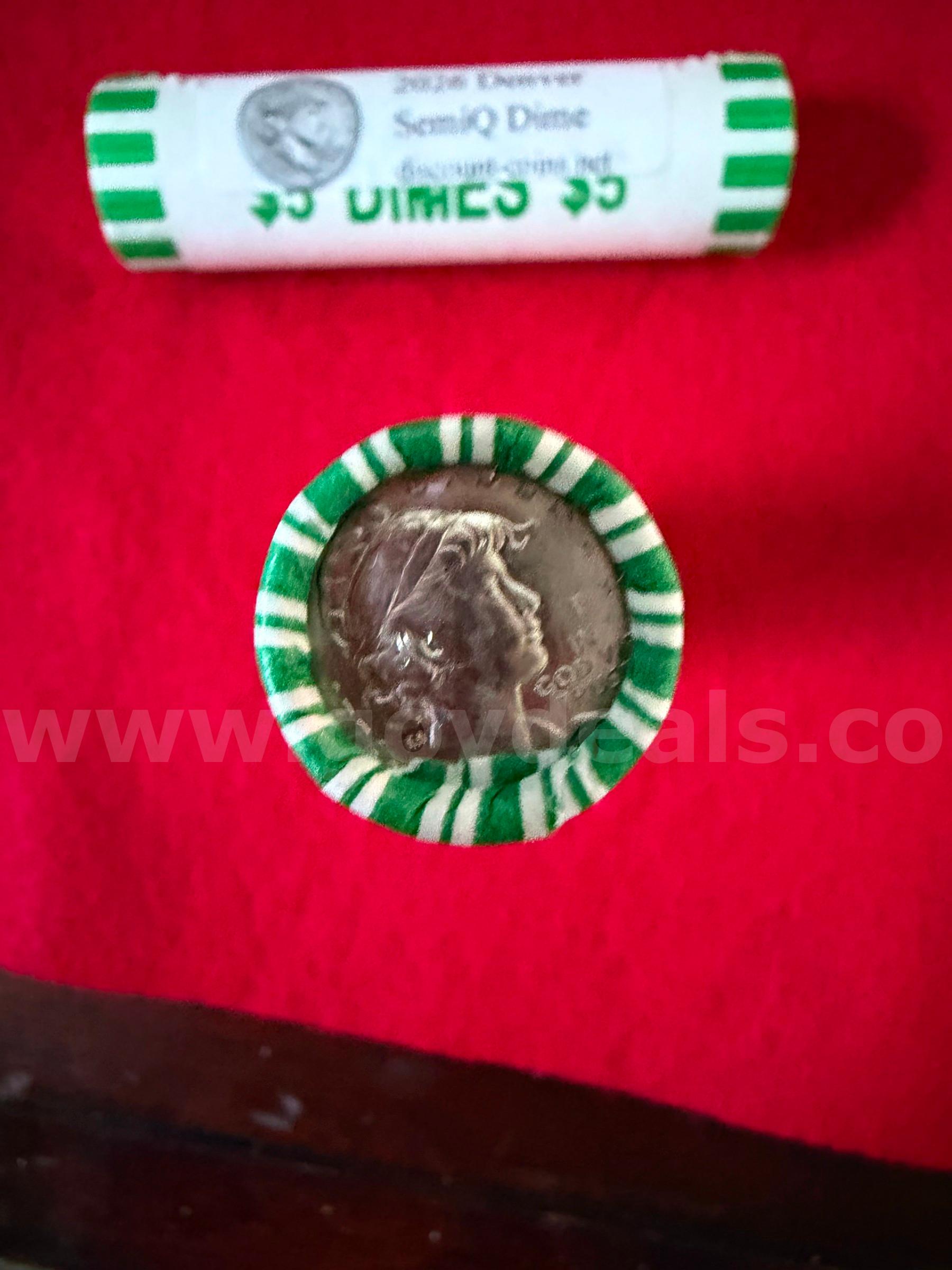 NEW 2026 Dimes 2 ROLLS P and D From the Mint   Government Surplus Auction - Photo #2