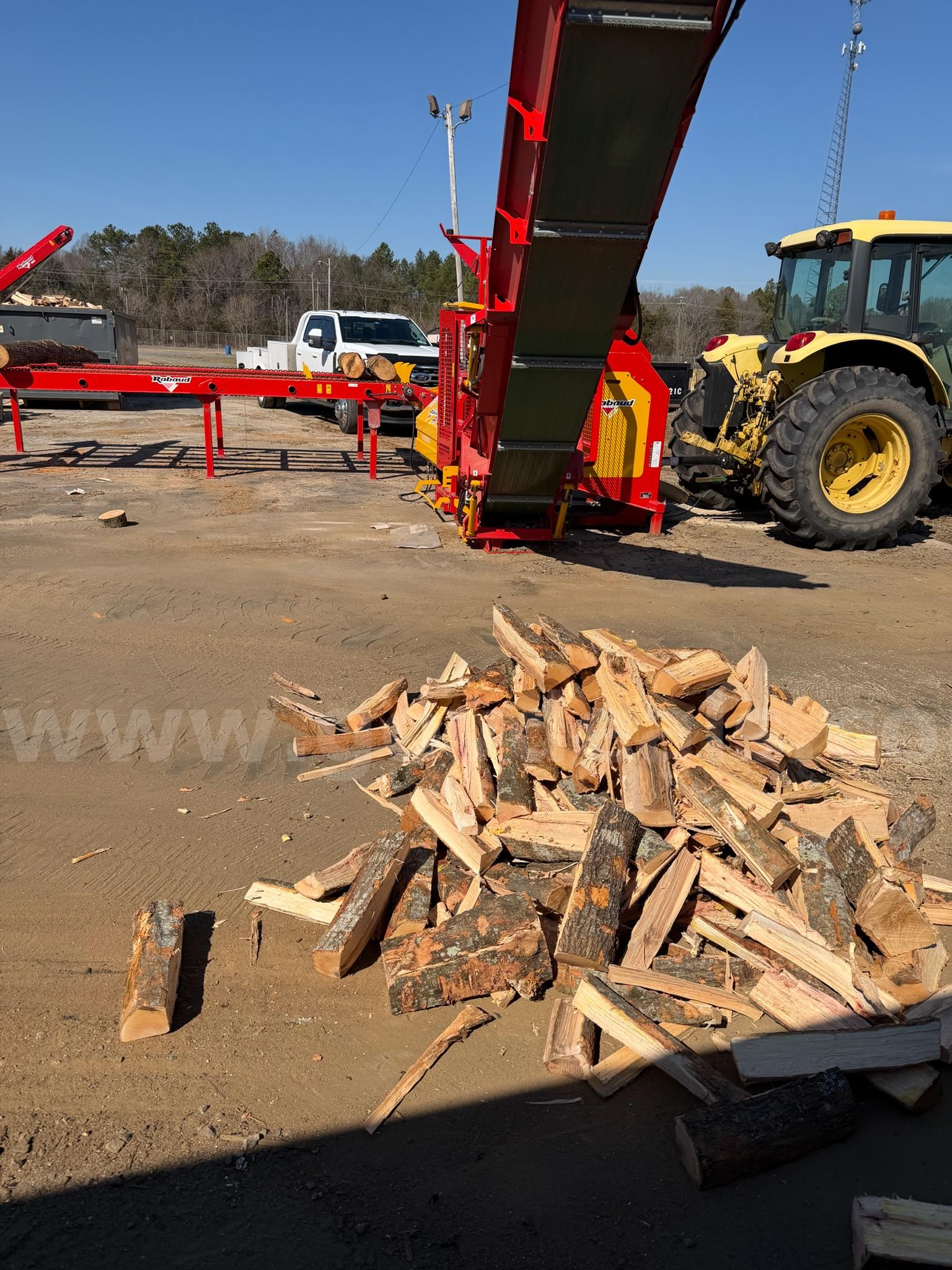 Rabaud pto powered firewood processor/ firewood splitter new with live deck!