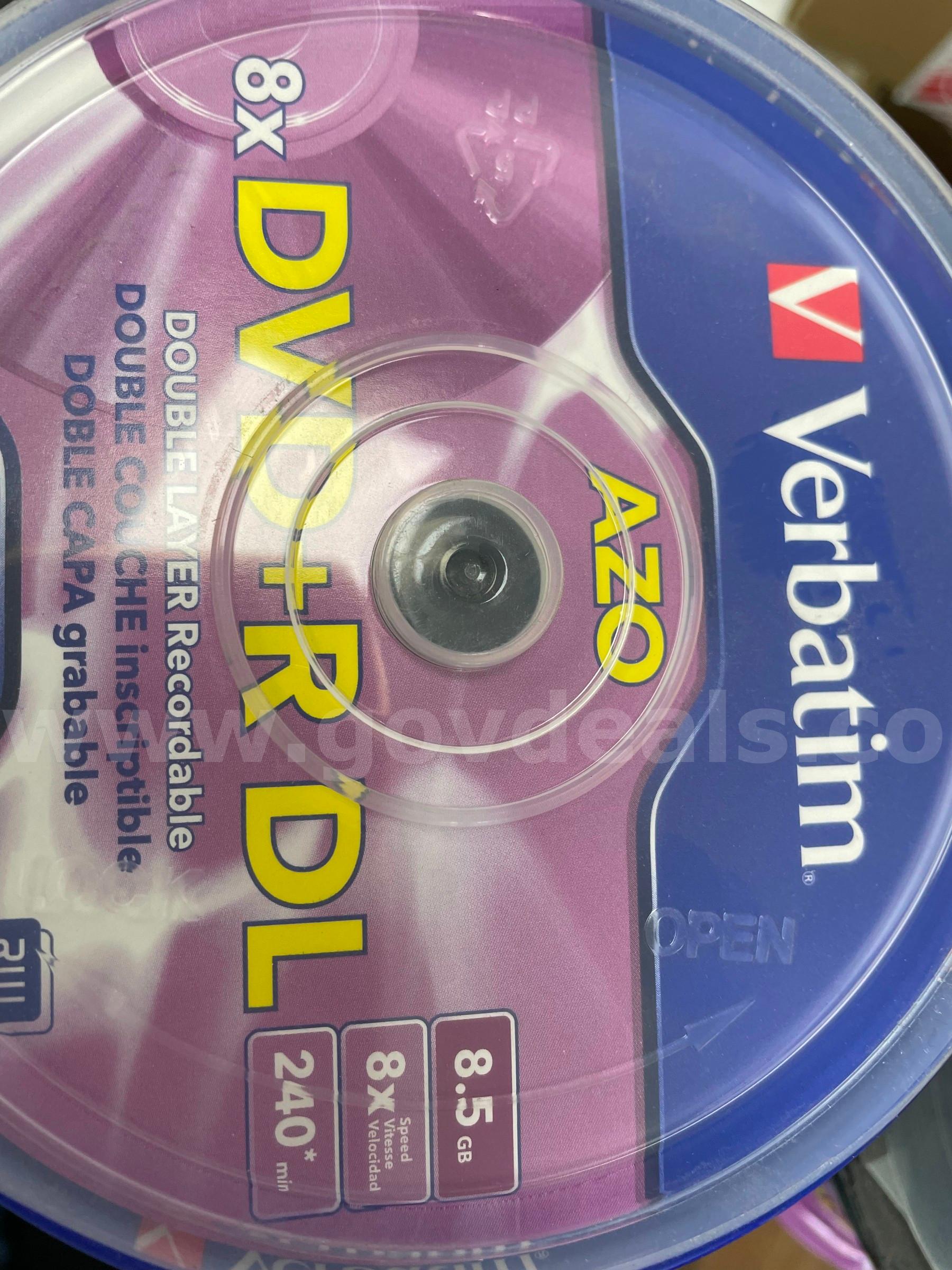 Lot of 14 Verbatim AZO 8x DVD+R DL Double Layer Recordable Disc 30-Packs   Government Surplus Auction - Photo #3