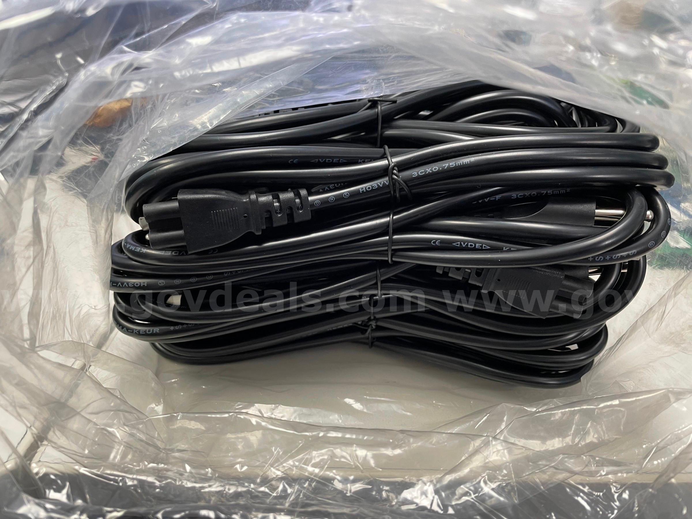 Lot of 25 KEMA-KEUR Certified IEC C5 Cloverleaf Power Cords   Government Surplus Auction - Primary Photo