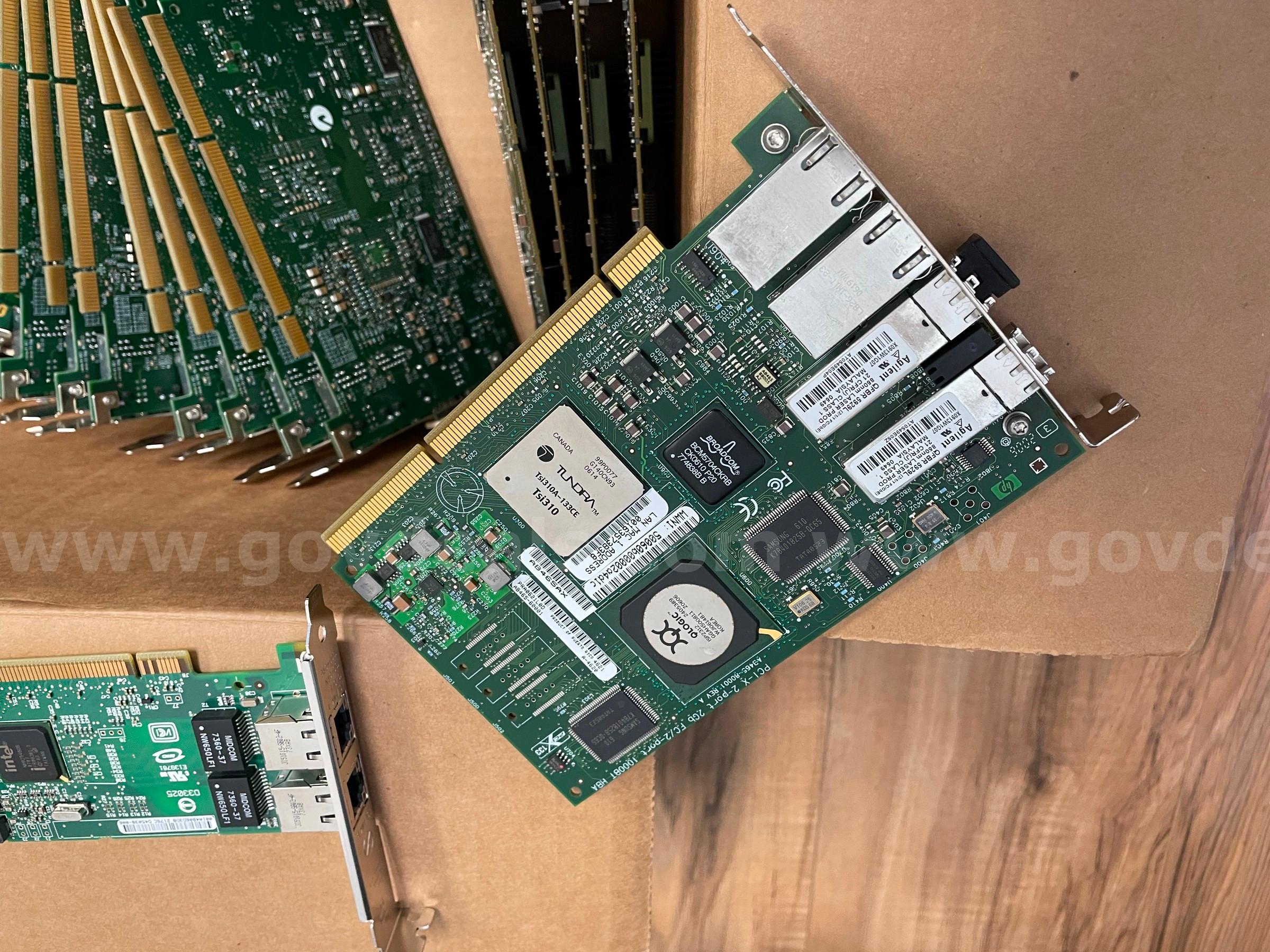 Lot of 32 PCI-X Server HBA Cards – HP AB290AX / AB465AX / Intel I350-F2 / LSI22320BCS – U320 / FC / Gigabit HP AB290AX Government Surplus Auction - Photo #3