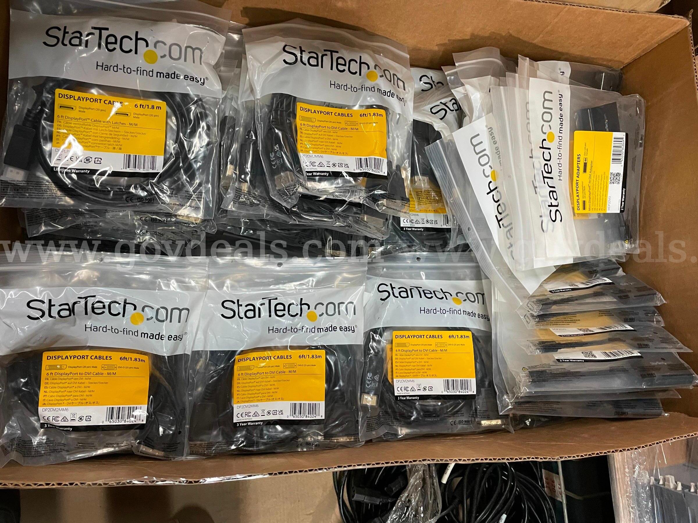 Bulk Lot (277 Pcs) StarTech.com Digital Video Cables & Adapters - All Brand New  277 Government Surplus Auction - Photo #5