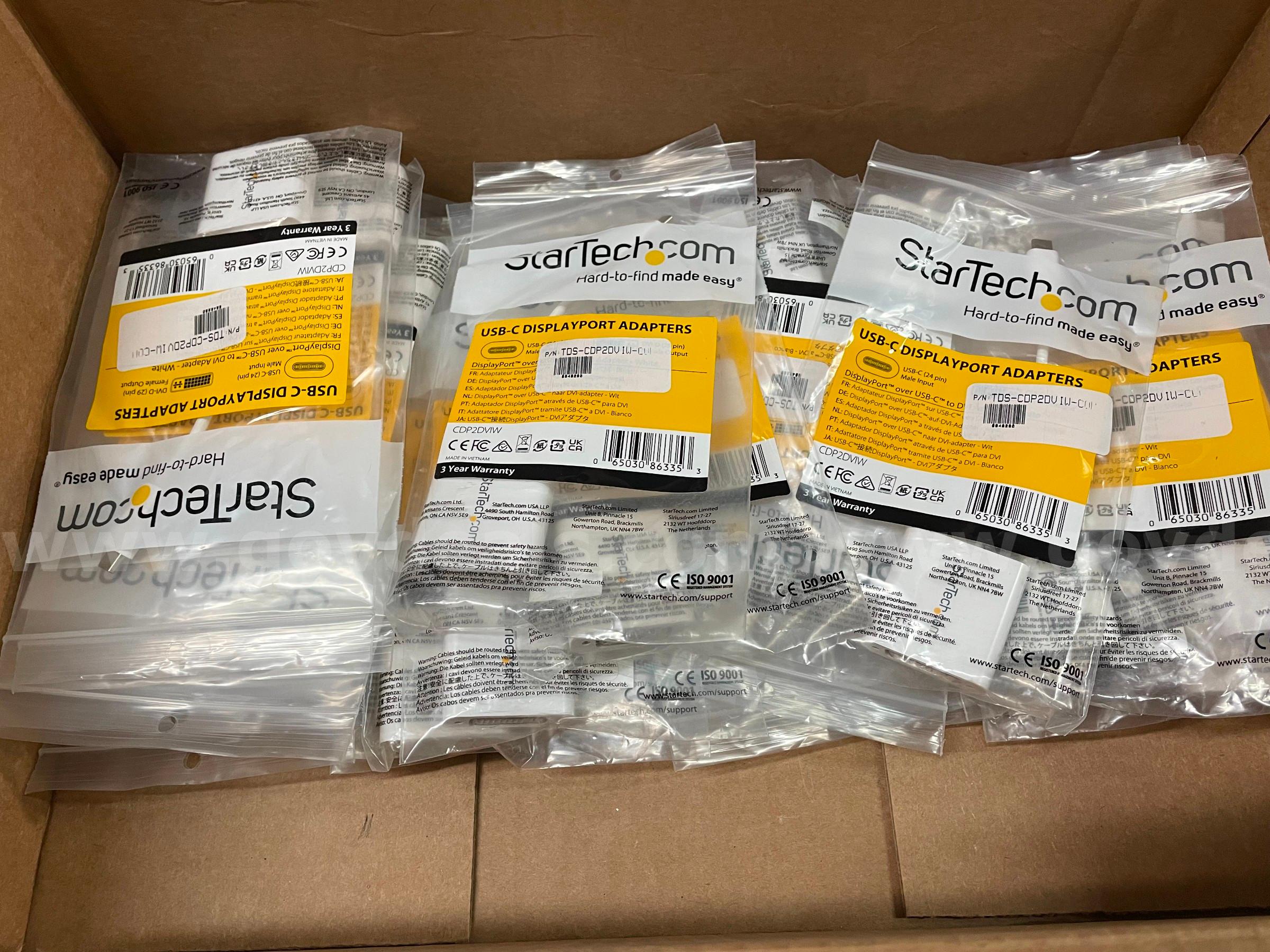 Lot of 21 New StarTech USB-C to DVI Adapters White (CDP2DVIW)   Government Surplus Auction - Photo #2