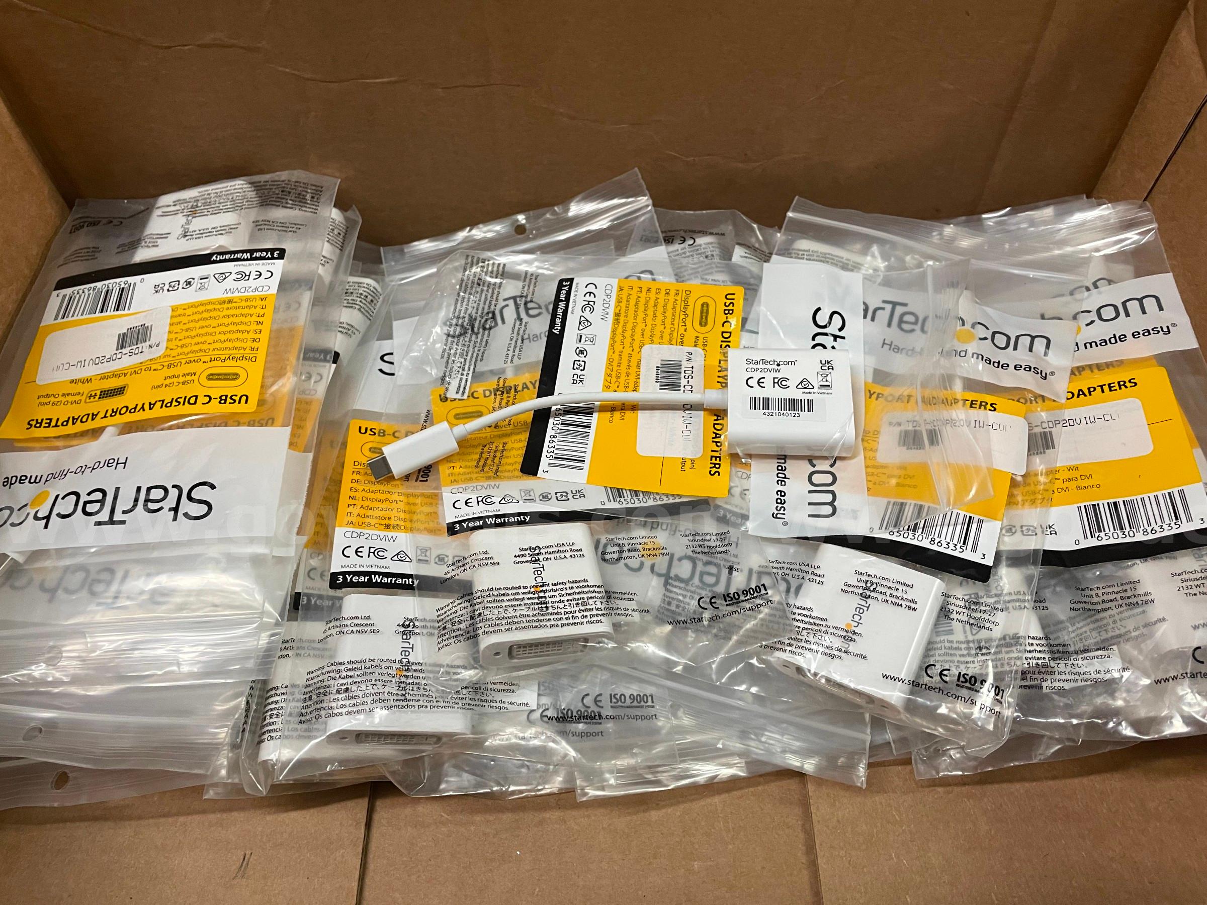 Lot of 21 New StarTech USB-C to DVI Adapters White (CDP2DVIW)   Government Surplus Auction - Photo #3