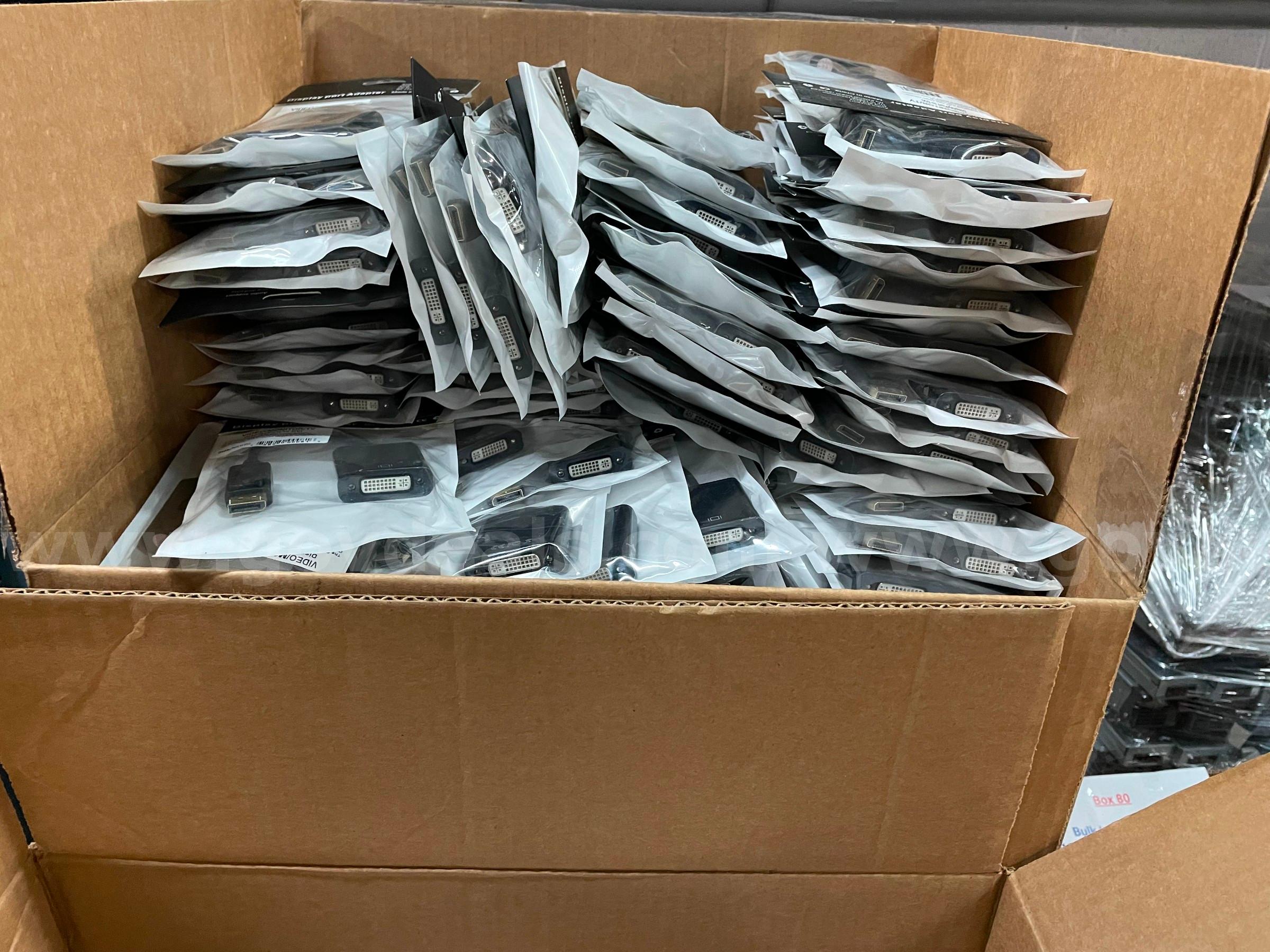 Lot of 276 New DisplayPort to DVI Video Adapter Converters - 1080p, Plug & Play  276 Government Surplus Auction - Primary Photo