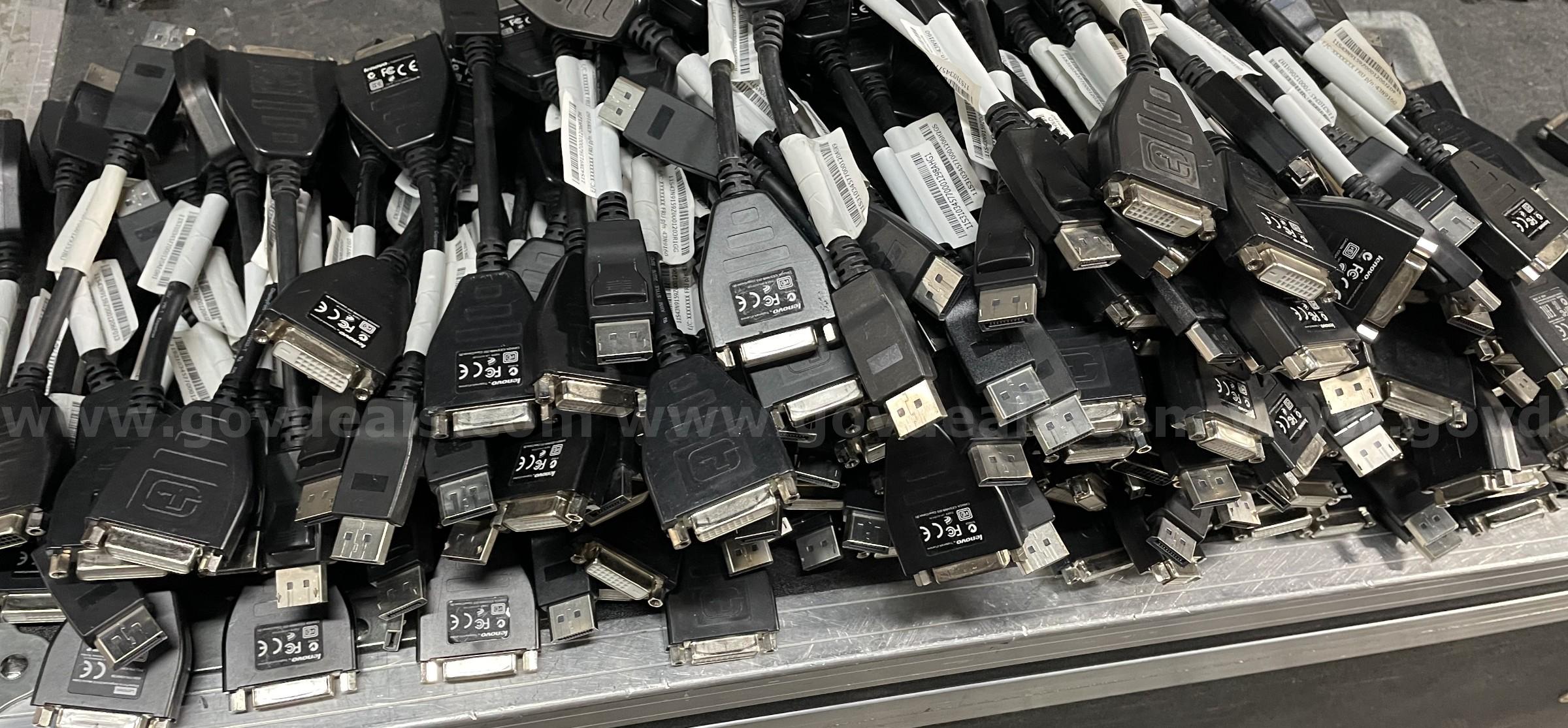 Lot of 222 Lenovo / IBM DisplayPort to DVI Adapters – FRU 43N9160 – Used Lenovo 222 Government Surplus Auction - Photo #2