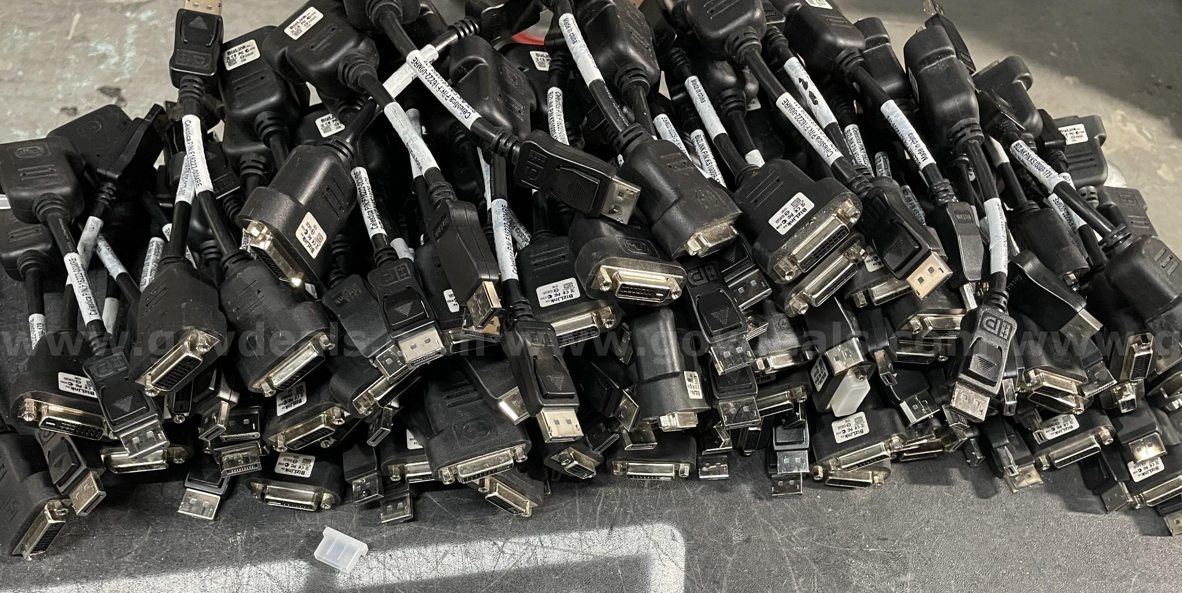 Lot of 118 BizLink DisplayPort to DVI Adapters – Celestica P/N F16222-00MRE – KS10009-173 – Used  118 Government Surplus Auction - Photo #3