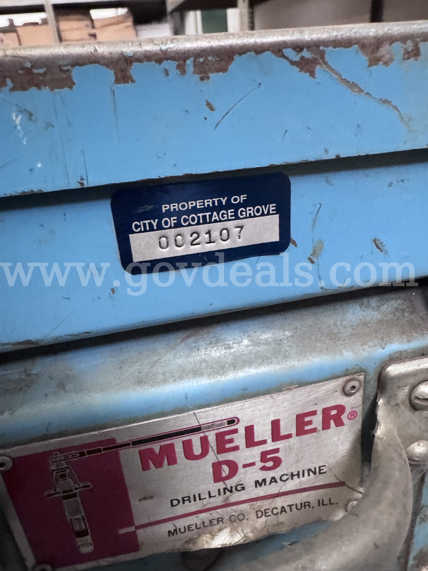 Mueller D-5 Pipe Tapping tool Mueller 01 Government Surplus Auction - Photo #6