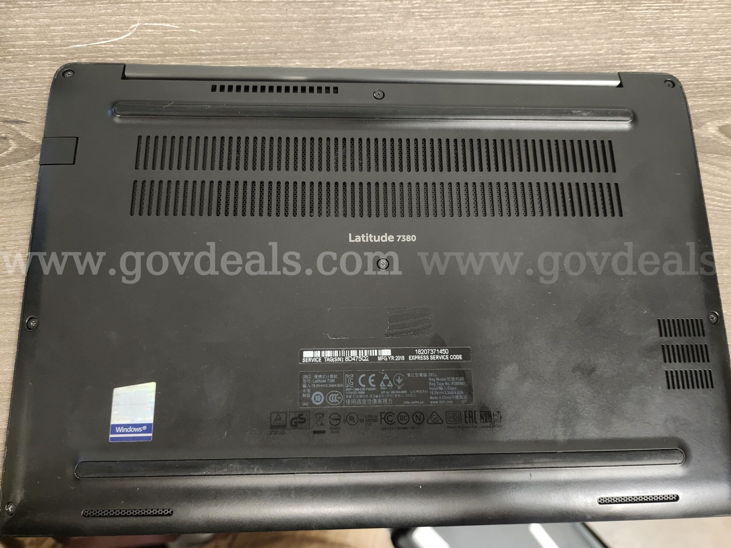 Dell Latitude 7380 Laptop Dell 7380 Government Surplus Auction - Photo #3