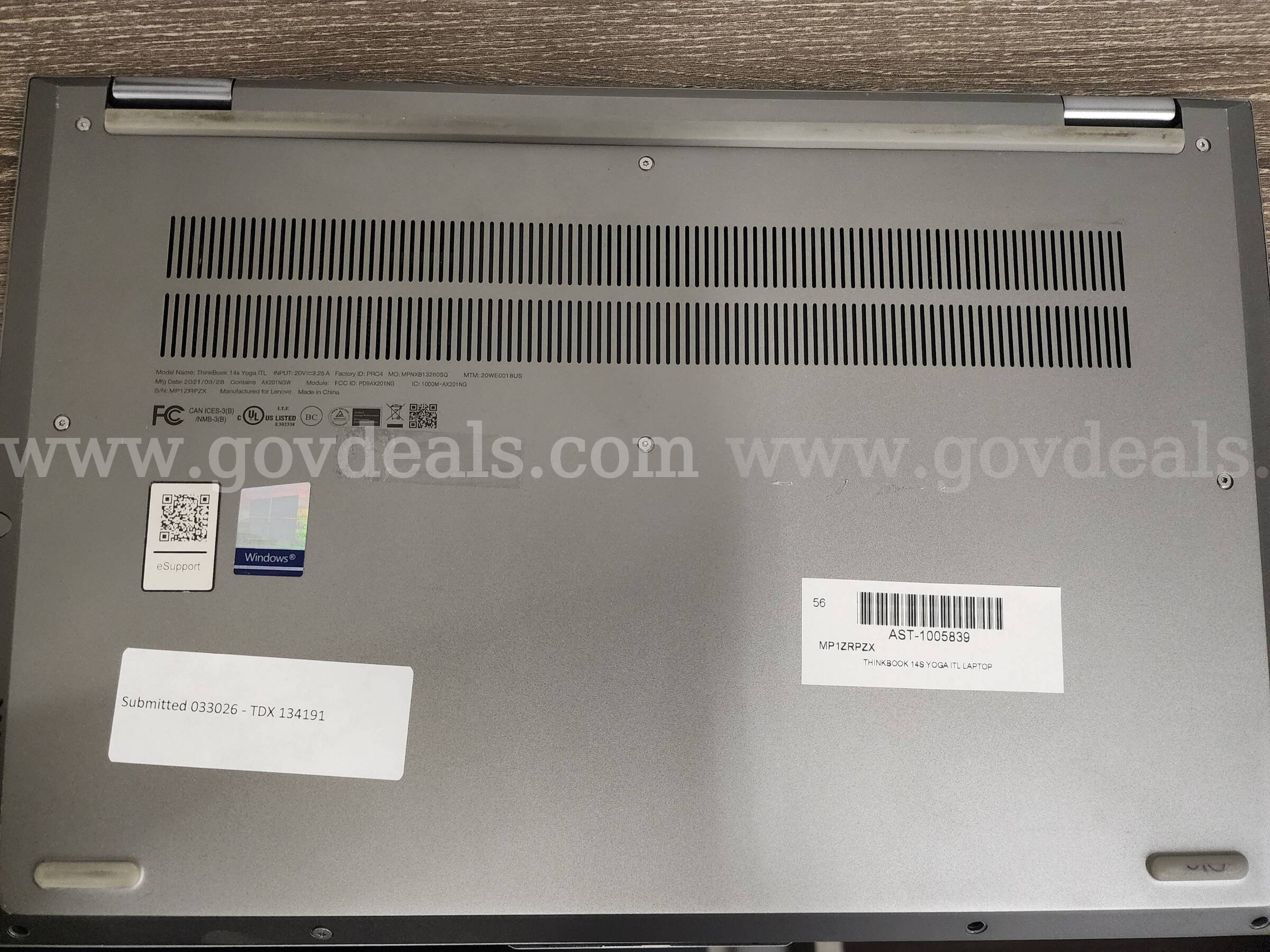 Lenovo Thinkbook Yoga Lenovo Thinkbook Yoga Government Surplus Auction - Photo #3