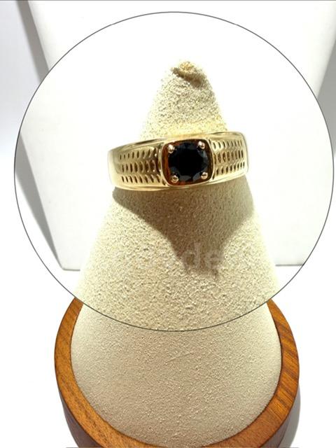 Rare, 24k Gold Filled, Men's, Size 14, Onyx Ring   Government Surplus Auction - Photo #2