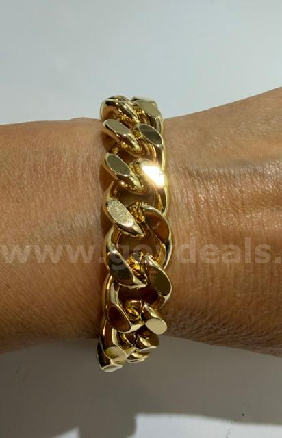 Beautiful, 24k Gold Filled, 9 Inch, Heavy Cuban Link Bracelet   Government Surplus Auction - Photo #3