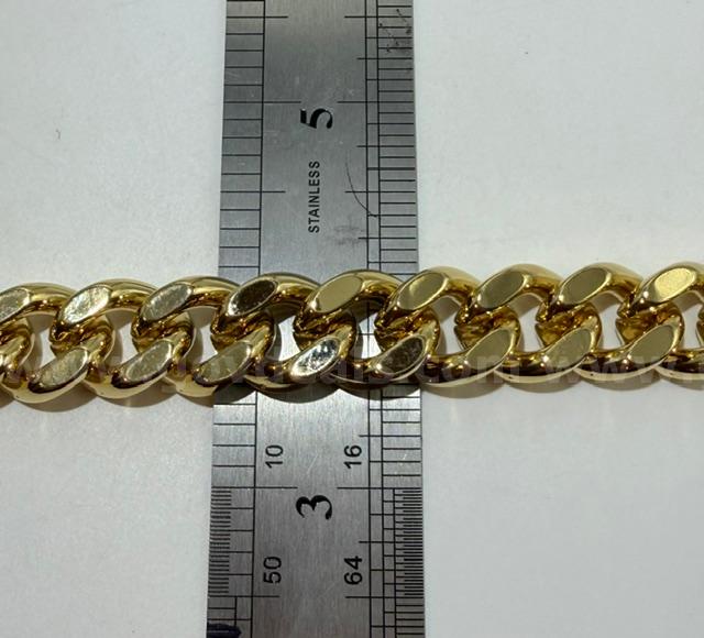 Beautiful, 24k Gold Filled, 9 Inch, Heavy Cuban Link Bracelet   Government Surplus Auction - Photo #4