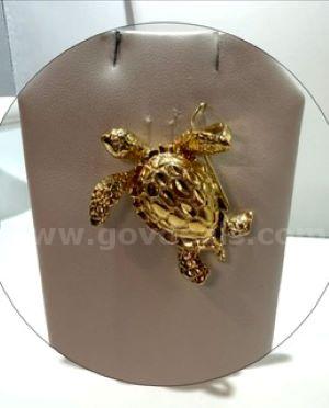 Popular, 24k Gold Filled, Diamond Cut Turtle Pendant
