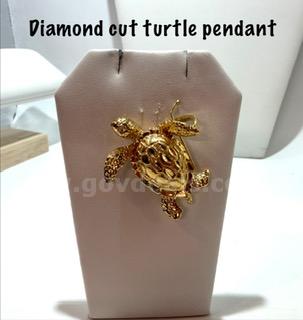 Popular, 24k Gold Filled, Diamond Cut Turtle Pendant   Government Surplus Auction - Photo #2